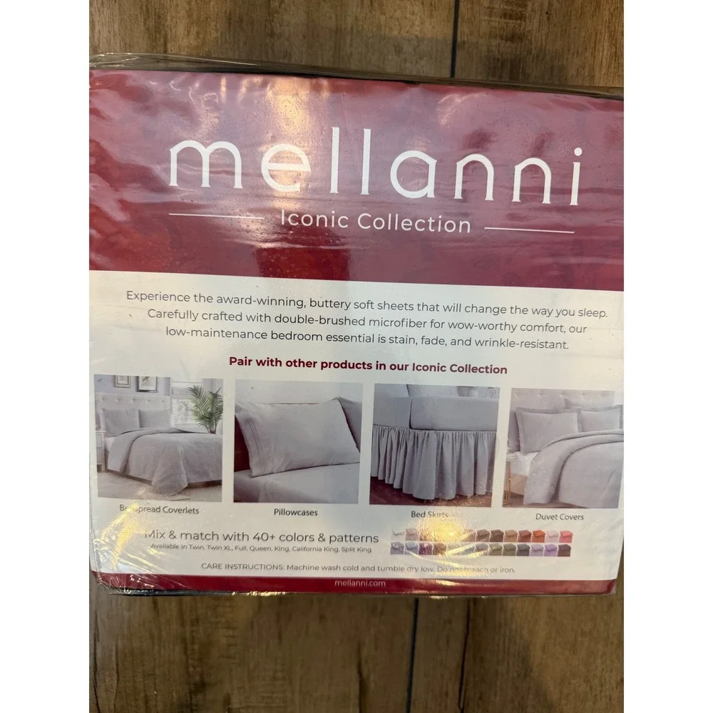 Mellanni Iconic Collection Queen Sheet Set 4 Piece Black Microfiber NCH 76-23